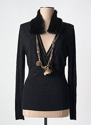 Pull stretch manches longues noir FUEGO WOMAN femme