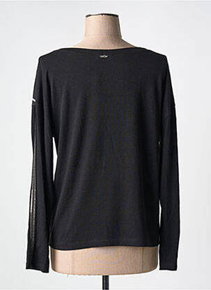 Pull coupe cintrée manches longues noir DECA femme