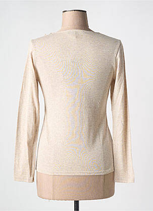 Pull tissage chiné manches longues beige POUSSIERE D'ETOLE femme
