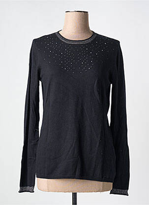 Pull coupe cintrée manches longues noir JAC JAC femme