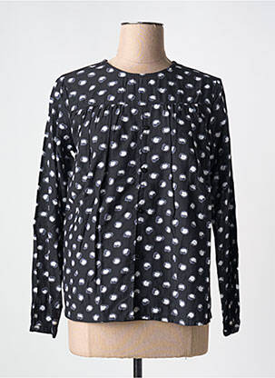 Blouse fermeture boutonnée au dos manches longues noir AGATHE & LOUISE femme
