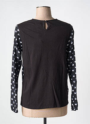 Blouse fermeture boutonnée au dos manches longues noir AGATHE & LOUISE femme