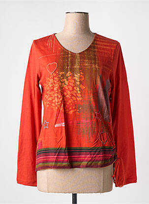 T-shirt manches longues manches longues orange AGATHE & LOUISE femme