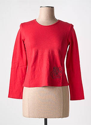 T-shirt manches longues manches longues rouge LILA ROSA femme