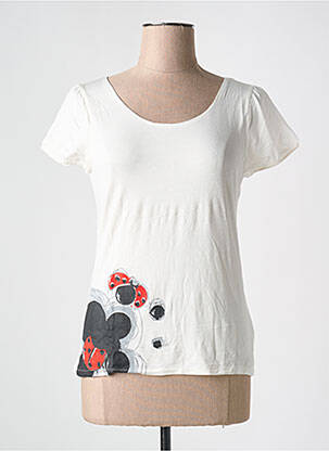 T-shirt manches longues manches longues beige POUSSIERE D'ETOLE femme