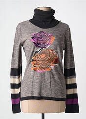 Pull col roulé gris FUEGO WOMAN pour femme seconde vue