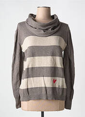 Pull col roulé marron FRANK WALDER pour femme seconde vue