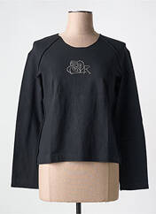 Sweat-shirt noir LILA ROSA pour femme seconde vue