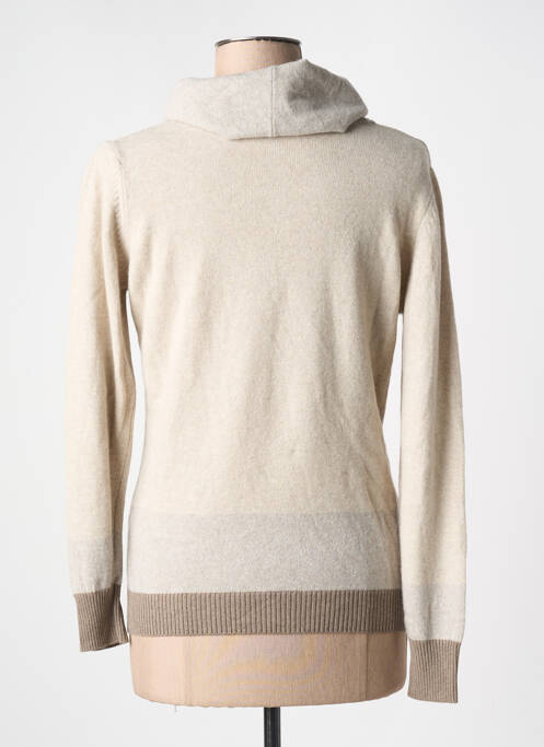 Pull col roulé beige L'ATELIER D'ANNA femme