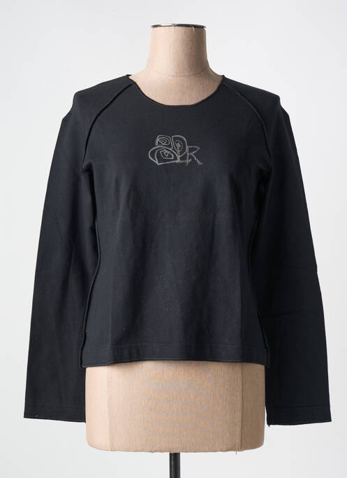 Sweat-shirt noir LILA ROSA pour femme