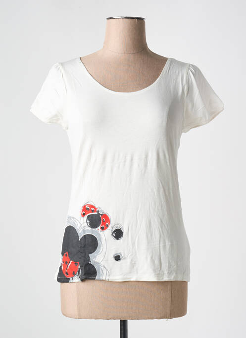 T-shirt beige POUSSIERE D'ETOLE pour femme