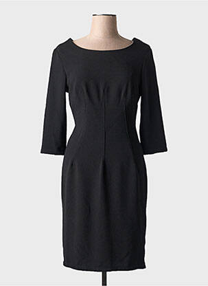 Robe mi-longue manches 3/4 manches 3/4 noir POUSSIERE D'ETOLE femme