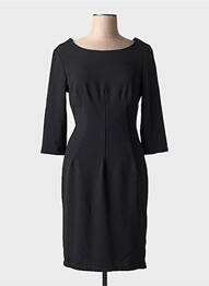 Robe mi-longue manches 3/4 manches 3/4 noir POUSSIERE D'ETOLE femme