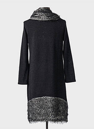 Robe mi-longue manches longues manches longues noir MERI & ESCA femme