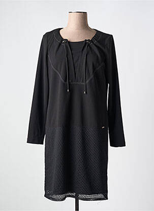 Robe courte manches longues manches longues noir DECA femme