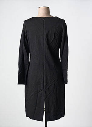 Robe mi-longue imprimé fantaisie manches longues noir MERI & ESCA femme