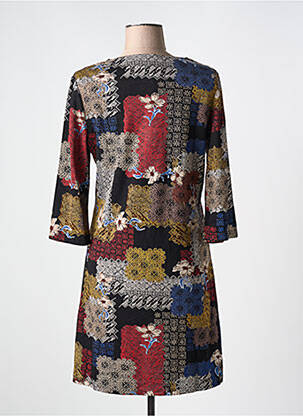 Robe courte manches 3/4 manches 3/4 noir VEGA'S femme