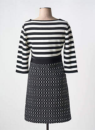 Robe courte manches 3/4 manches 3/4 noir QUINZE HEURES TRENTE femme