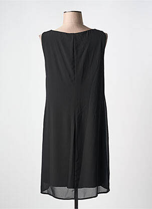 Robe courte coupe fluide sans manche noir POUSSIERE D'ETOLE femme