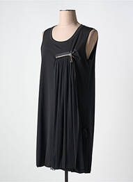 Robe courte sans manche sans manche noir DOUBLE JEU femme