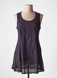 Tunique sans manche coupe cintrée violet DECA femme