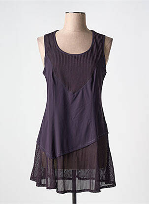 Tunique sans manche coupe cintrée violet DECA femme