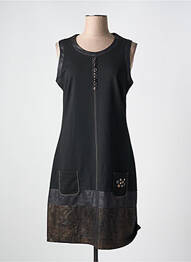 Robe mi-longue sans manche sans manche noir MERI & ESCA femme
