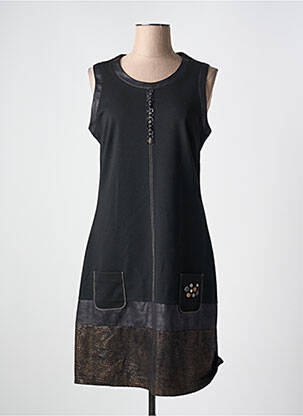 Robe mi-longue sans manche sans manche noir MERI & ESCA femme