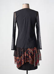 Robe mi-longue noir DOUBLE JEU pour femme seconde vue