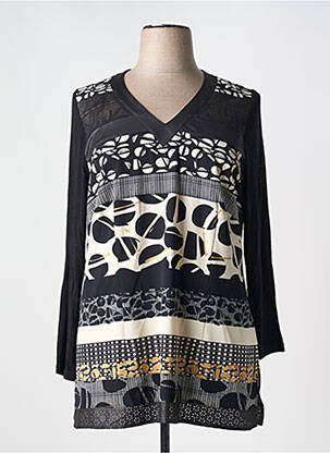 Tunique manches longues noir GUY DUBOUIS pour femme