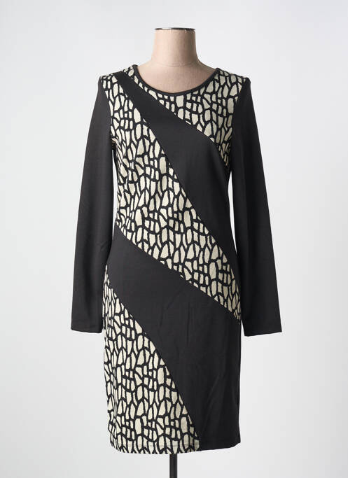 Robe mi-longue noir POUSSIERE D'ETOLE pour femme