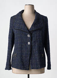 Veste casual col tailleur bleu MERI & ESCA femme