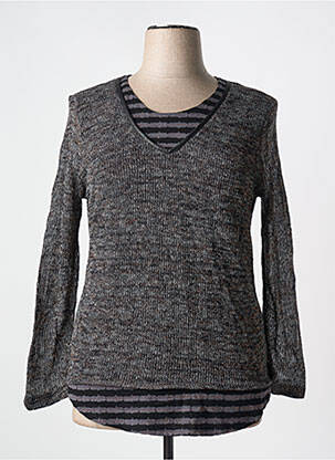 Pull coupe cintrée manches longues gris MERI & ESCA femme