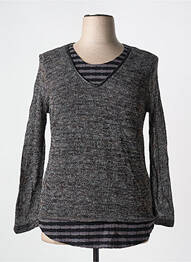 Pull coupe cintrée manches longues gris MERI & ESCA femme
