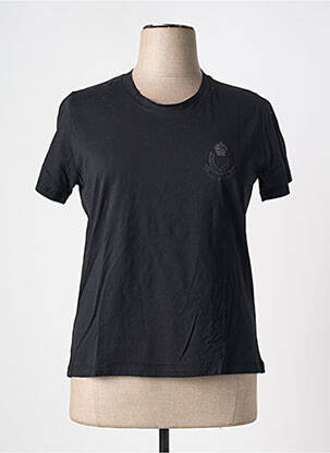 T-shirt coupe cintrée manches courtes noir GUY DUBOUIS femme