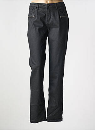 Pantalon droit fermeture zippée sous rabat boutonné noir MERI & ESCA femme