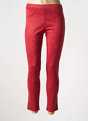 Pantalon 7/8 taille élastique rouge QUINZE HEURES TRENTE femme