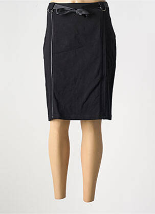 Jupe mi-longue coupe droite noir FRED SABATIER femme