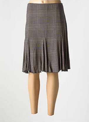 Jupe mi-longue noir UN TEMPS POUR ELLE pour femme