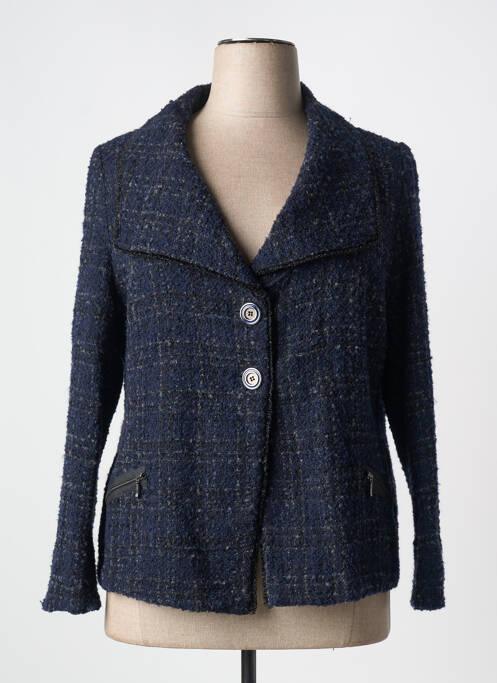 Veste casual col tailleur bleu MERI & ESCA femme