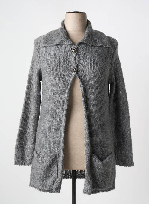 Gilet manches longues gris LA BALADE D'URSULE pour femme