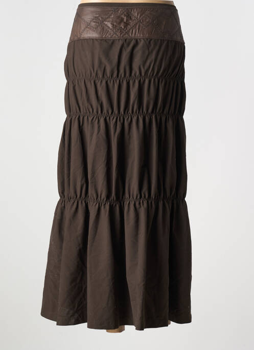 Jupe longue marron MY WAY pour femme
