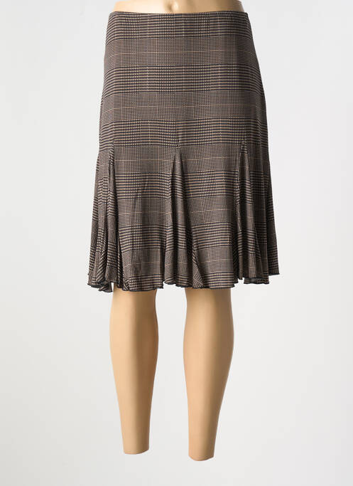 Jupe mi-longue noir UN TEMPS POUR ELLE pour femme