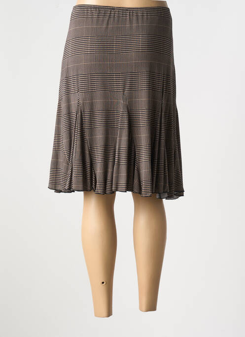 Jupe mi-longue noir UN TEMPS POUR ELLE pour femme