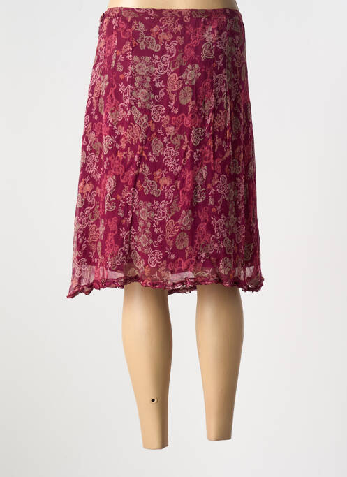 Jupe mi-longue violet AGATHE & LOUISE pour femme