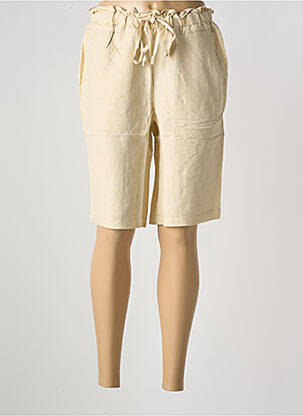 Bermuda taille élastique taille normale beige SHEEGO femme