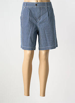 Bermuda coupe droite taille normale bleu SHEEGO femme