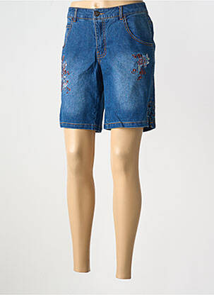 Short tissage denim taille normale bleu SHEEGO femme