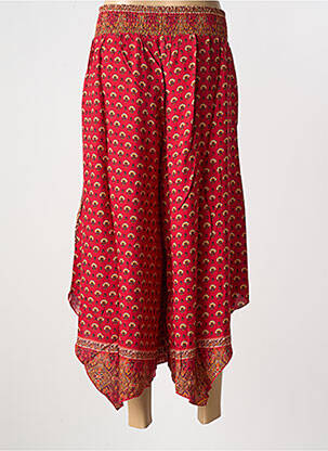 Pantalon 7/8 taille élastique taille normale rouge SHEEGO femme