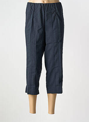 Pantacourt coupe droite taille normale bleu fonce KJBRAND femme